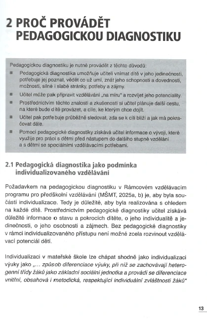 Pedagogická diagnostika v mateřské škole