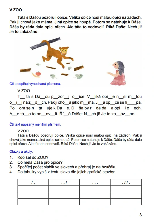 Dyslektická čítanka pro 2. - 3. ročník