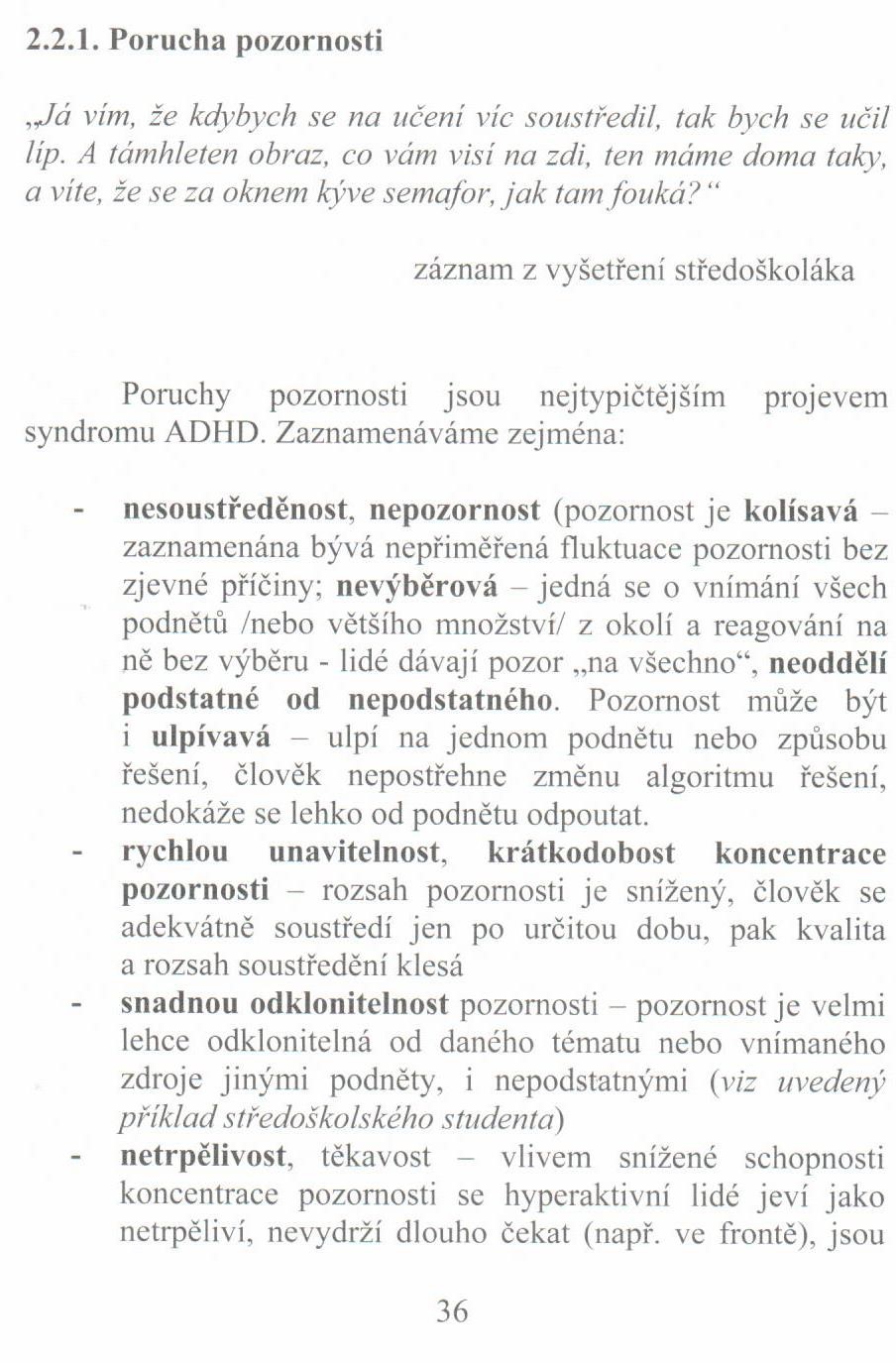  Mám poruchu pozornosti, i když jsem dospělý?