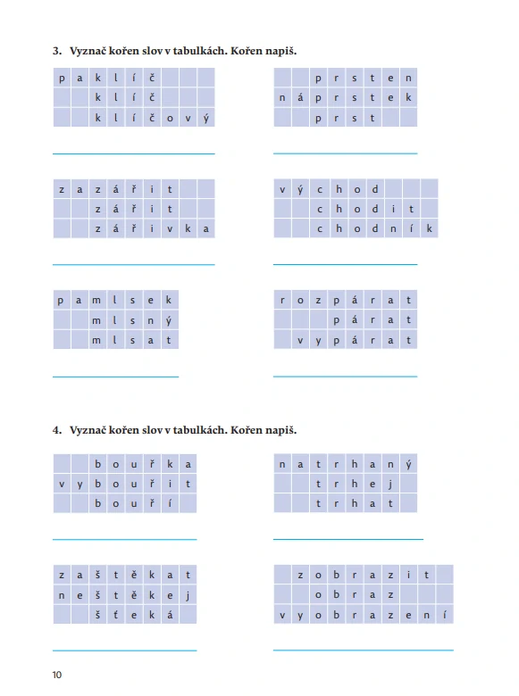 Pravopisné křižovatky Stavba slova, slova příbuzná