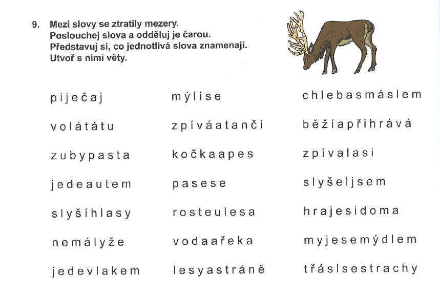Pavučinka Sluchové vnímání