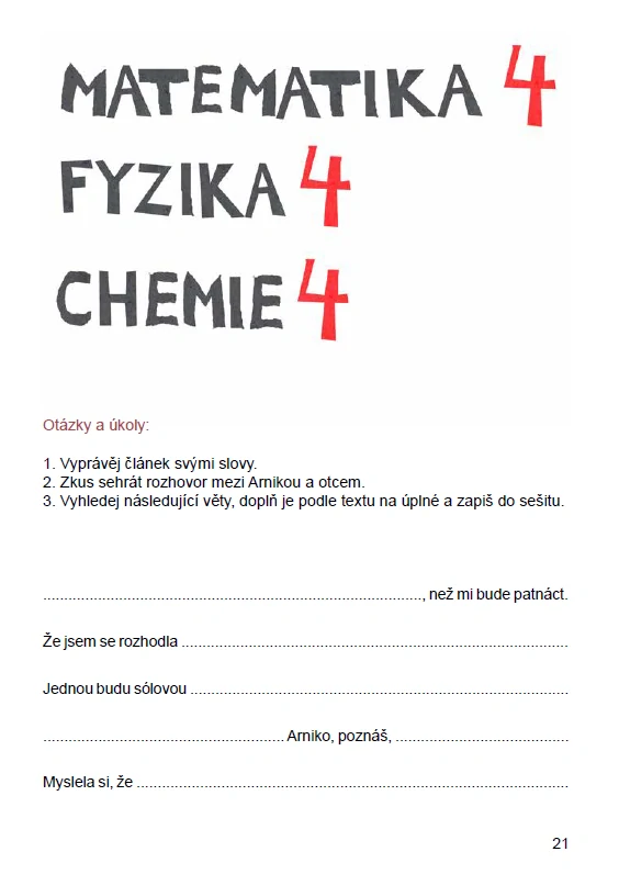 Dyslektická čítanka pro 6. - 7. ročník