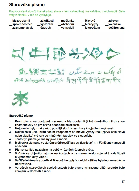 Dyslektická čítanka pro 8. - 9. ročník