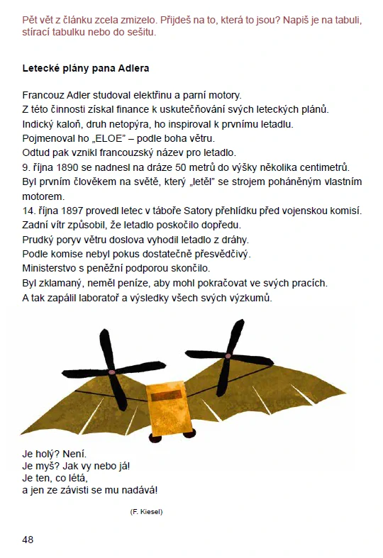 Dyslektická čítanka pro 6. - 7. ročník