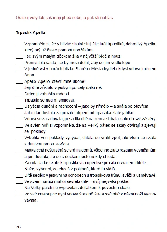 Dyslektická čítanka pro 6. - 7. ročník