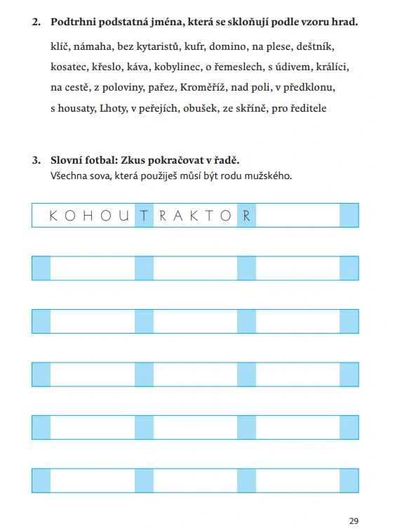 Pravopisné křižovatky Podstatná jména 1