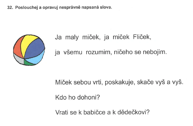 Pavučinka Sluchové vnímání