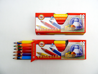 Trojhranné pastelky Triocolor - 12 barev