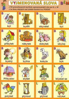 Pexeso vyjmenovaná slova po B,L,M 